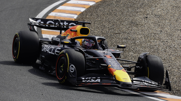 Verstappen during FP2 at Zandvoort