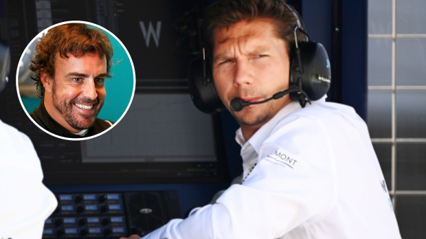 James Vowles with Fernando Alonso (inset)