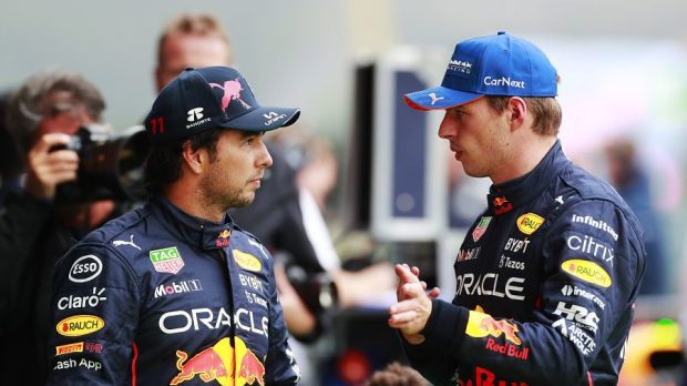 Sergio Pérez and Max Verstappen