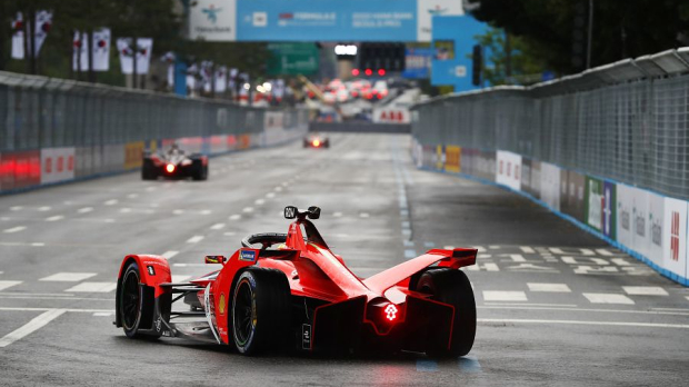 Rowland driving in Seoul