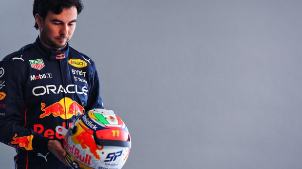 Sergio Perez, helmet