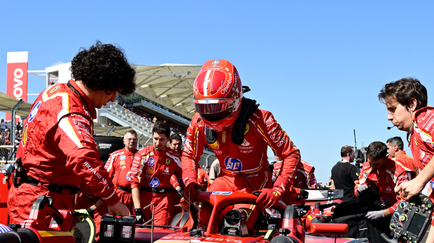 Charles Leclerc getting into his car at the 2024 United States Grand Prix