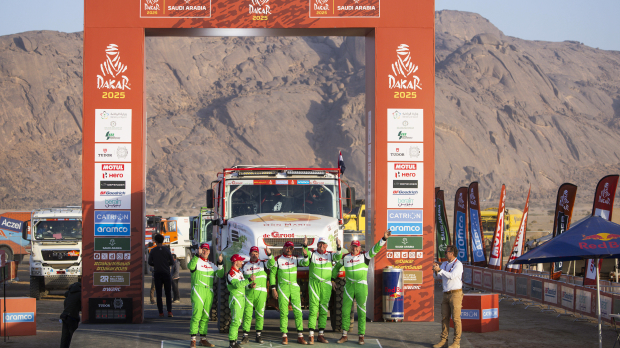 De Groot at the start of the 2025 Dakar Rally