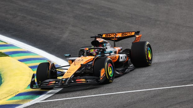 Piastri during practice at Interlagos