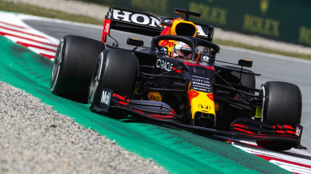 Max Verstappen during free practice in Spain