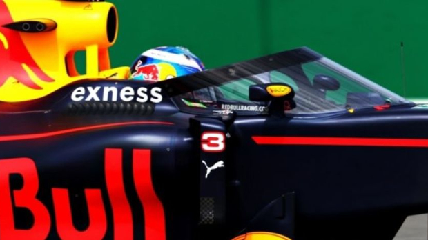 De aeroscreen is ook eens op een Red Bull-bolide gezet.