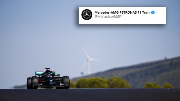 Mercedes jokes about livery — Foto: © LAT Images