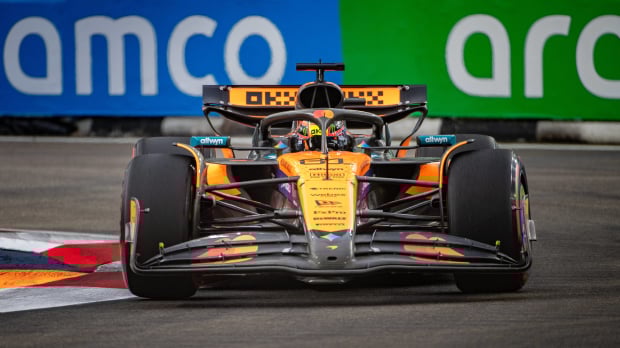 Piastri during FP1 in Singapore