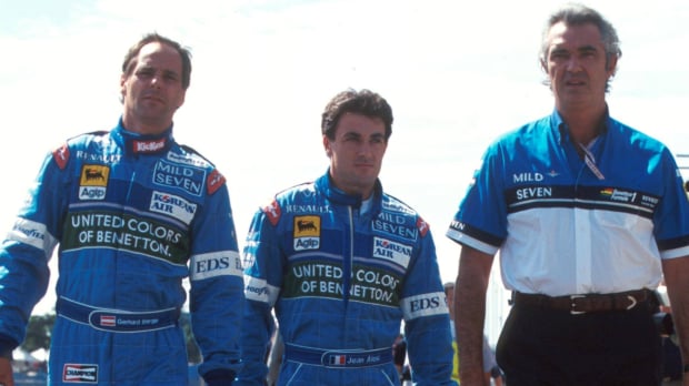 Gerhard Berger, Jean Alesi, Flavio Briatore