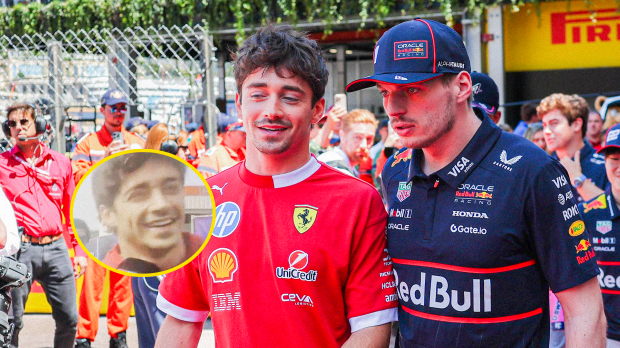 Leclerc, Verstappen, socials