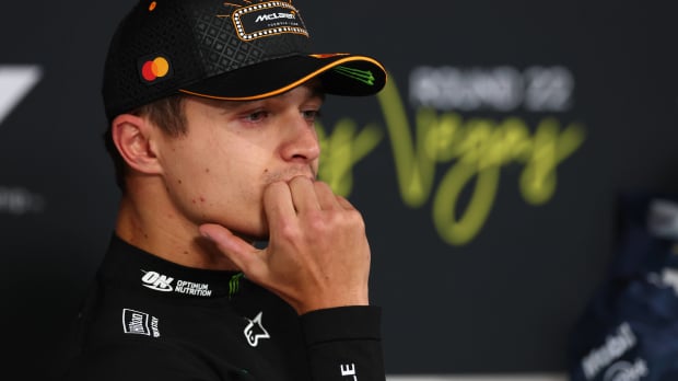 Norris during press conference after Las Vegas