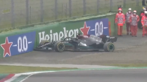 Crash Lewis Hamilton Imola