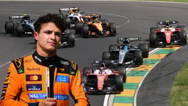 Lando Norris looks on at the Australian Grand Prix race start — Photo: © IMAGO