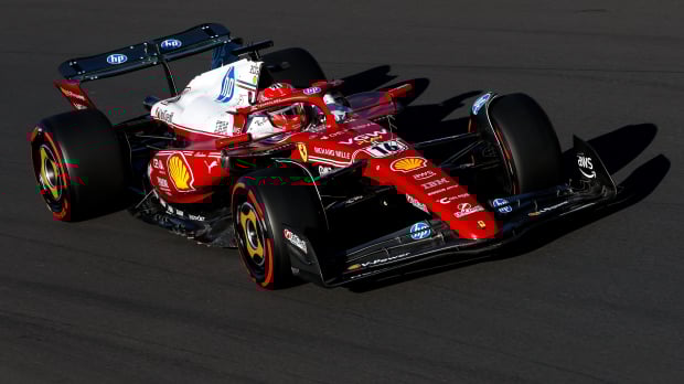 Leclerc during FP2 at Monza