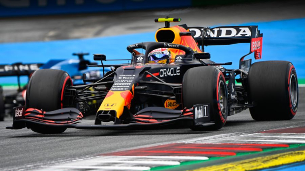 Sergio Pérez in actie op de Red Bull Ring.