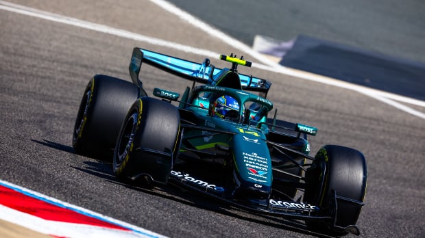 Alonso during Bahrain testing
