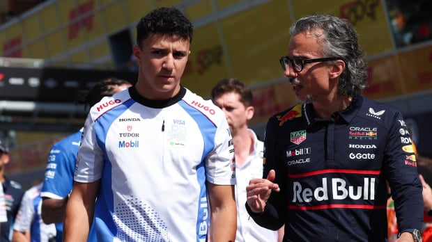Isack Hadjar, Laurent Mekies, Racing Bulls, Red Bull, Monza, Italy, 2025