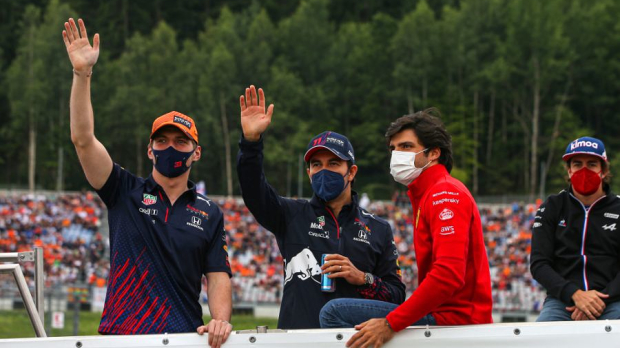 Verstappen, Perez, Sainz, Alonso