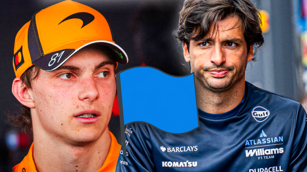 Sainz, Piastri, blue flag, socials — Foto: © IMAGO x GPFANS