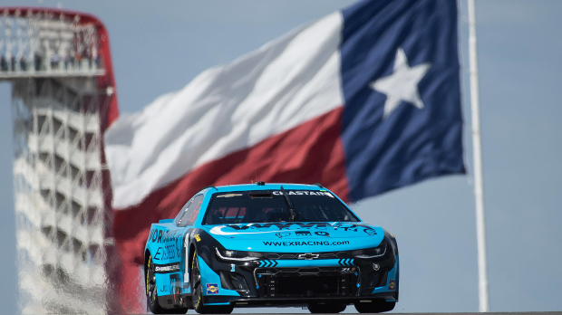 An image of Ross Chastain driving at COTA