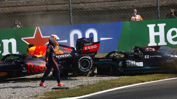 Verstappen after his crash at Monza