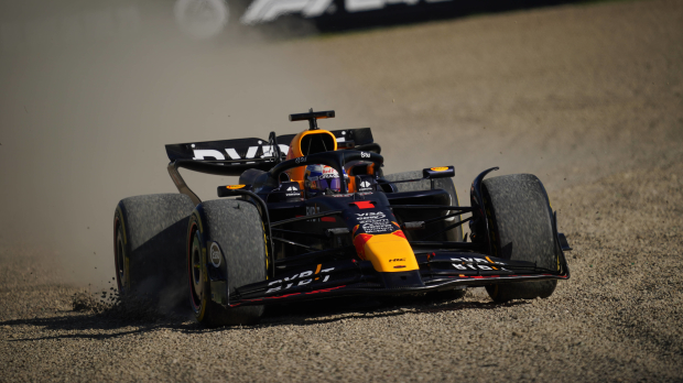 Verstappen during practice at Imola