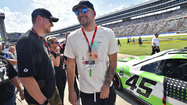 NBA star Luka Doncic at a Texas Motor Speedway NASCAR race