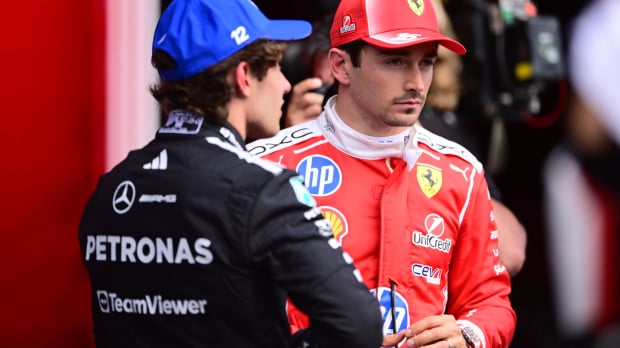 Antonelli and Leclerc after race at Spa-Francorchamps — Foto: © IMAGO