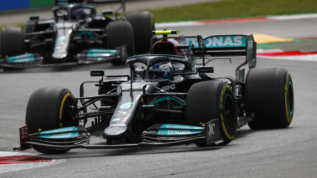 Bottas, Hamilton, Mercedes, SpanishGP
