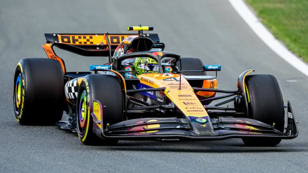 Norris during FP1 at Zandvoort