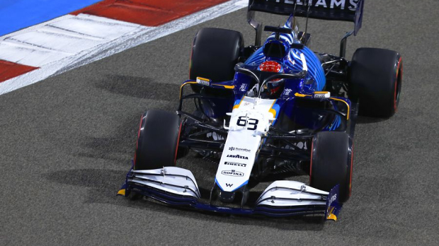 George Russell in action in the Bahrain GP