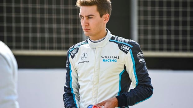 George Russell in pre-season testing in Bahrain with Williams