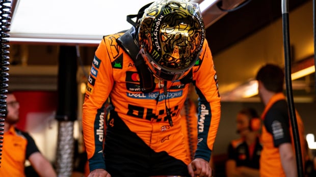 Lando Norris' new golden helmet