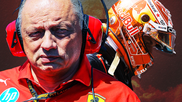 Frederic Vasseur and Max Verstappen