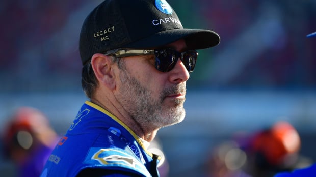 An image of NASCAR legend and Legacy Motor Club owner Jimmie Johnson in 2024