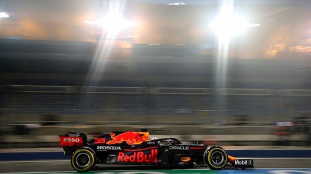 Max Verstappen in second practice in Bahrain