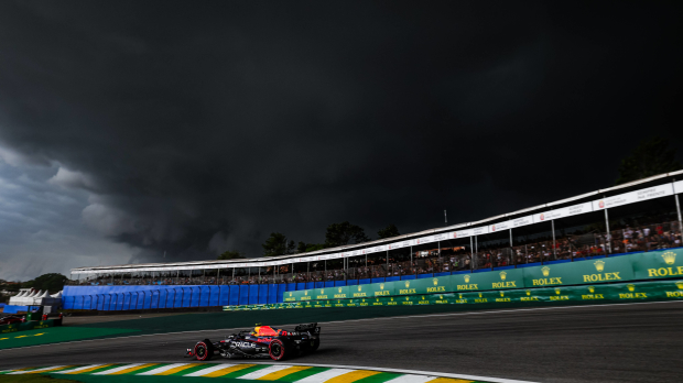 Perez during qualifying in Sao Paulo