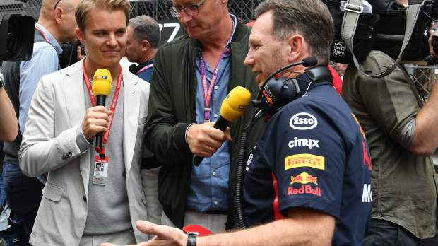 Nico Rosberg interviewing Christian Horner in 2019