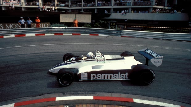 Patrese en route to an incredible Monaco win in 1982.