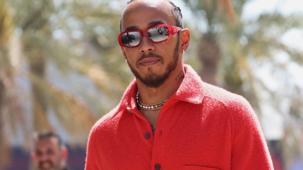 Lewis Hamilton arrives in Bahrain wearing flower print outfit as he begins  attempt to retake title