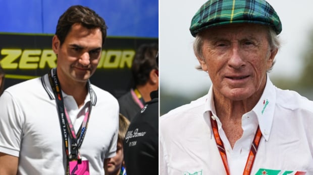 Roger Federer and Jackie Stewart