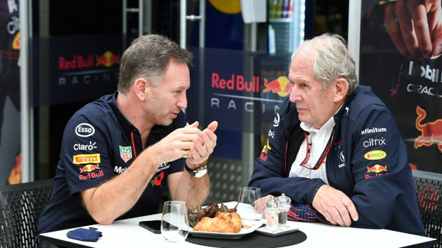 Helmut Marko with Christian Horner