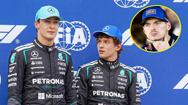 Russell, Antonelli, Verstappen, socials — Foto: © IMAGO x GPFANS