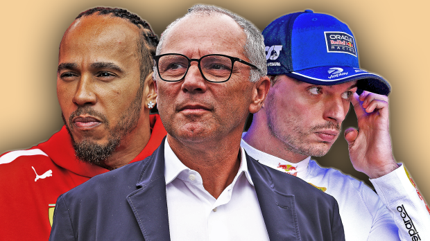 Lewis Hamilton, Stefano Domenicali, Max Verstappen — Foto: © IMAGO