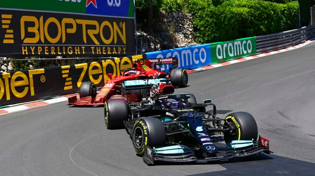 Hamilton lead Sainz at Monaco