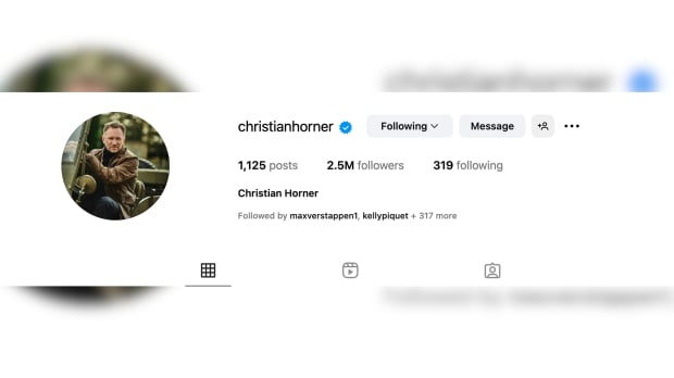 Christian Horner's new social media presence is free of Red Bull. Image Credit: @christianhorner