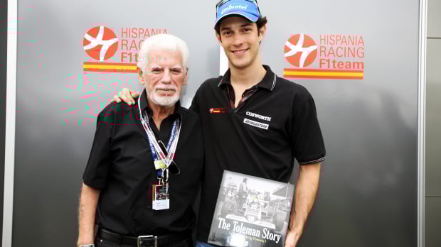 Former F1 team owner Toleman with Bruno Senna