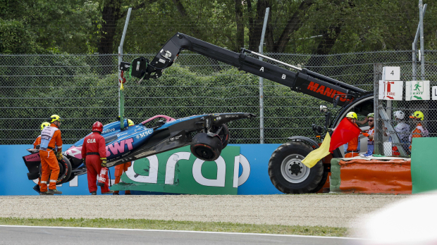 colapinto, alpine, crash, imola