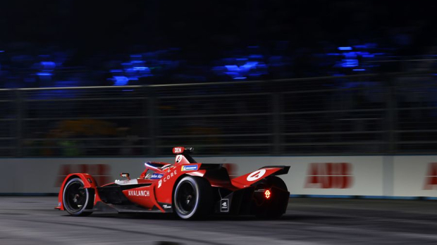 Jake Dennis driving in London