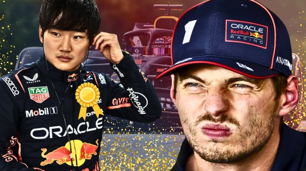 Tsuonda and Verstappen at Red Bull